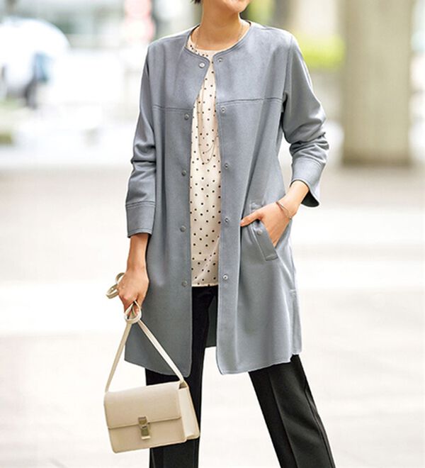 BELLUNA（ベルーナ）の「シフォン重ねタック使い小紋柄ブラウス（ブラウス）」｜詳細画像