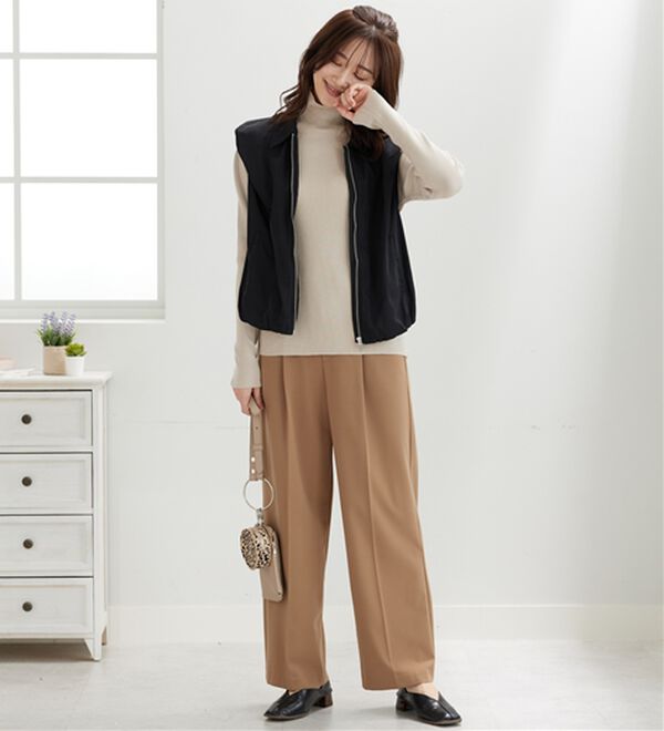 BELLUNA（ベルーナ）の「【安心感あるプチプラニット】リブニットタートルネックプルオーバー（ニット・セーター）」｜詳細画像