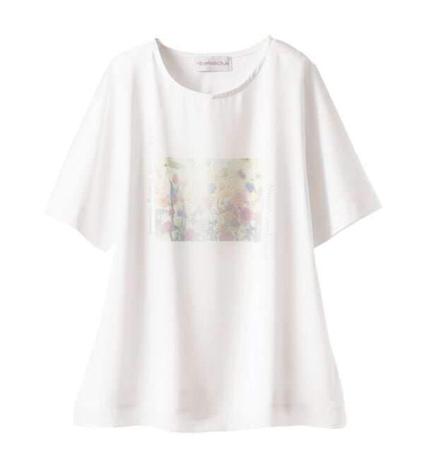 BELLUNA（ベルーナ）の「〈日比谷花壇〉シフォン重ねプルオーバー（カットソー）」｜詳細画像