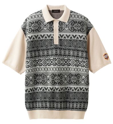 「＜フィッチェ　ゴルフ＞総柄サマーニットポロ（メンズニット・セーター）」