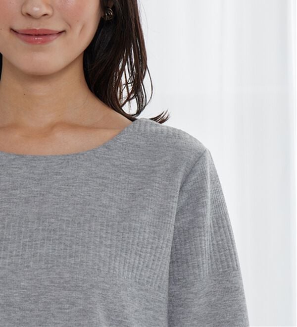 BELLUNA（ベルーナ）の「後ろボタンボーダージャカードワンピース（その他ワンピース）」｜詳細画像