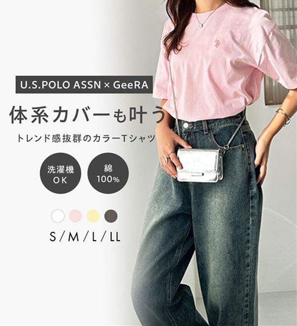 GeeRA（ジーラ）の「【Ｕ．Ｓ．　ＰＯＬＯ　ＡＳＳＮ．】カラーTシャツ（Tシャツ）」｜詳細画像