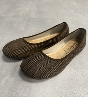 RANAN（ラナン）の「日本製カジュアルシューズ（フラットシューズ）」｜ブラウンチェック