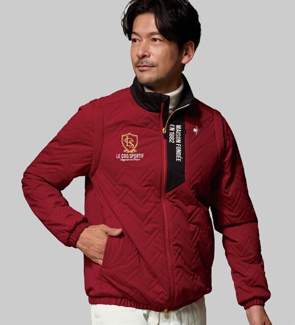 「＜ルコックスポルティフ＞ヒートナビ中わたピンソニック２ＷＡＹブルゾン（メンズジャケット）」｜詳細画像