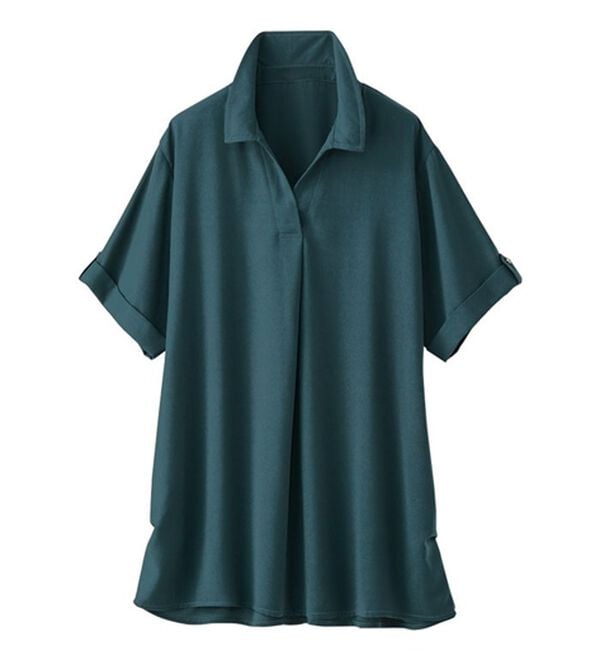 BELLUNA（ベルーナ）の「ジョーゼット素材スキッパーシャツブラウス（シャツ）」｜詳細画像