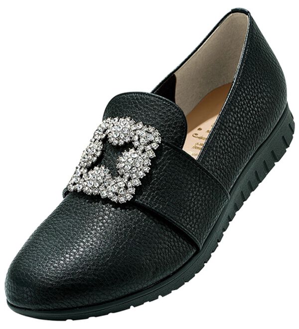 ルフラン（ルフラン）の「ビジューモチーフシューズ（フラットシューズ）」｜ブラック