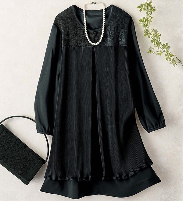 レース使いプリーツチュニック - ベルーナ【公式】 