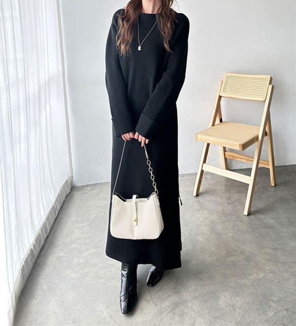 GeeRA（ジーラ）の「裾ファスナースリットニットワンピース（ニットワンピース）」｜詳細画像