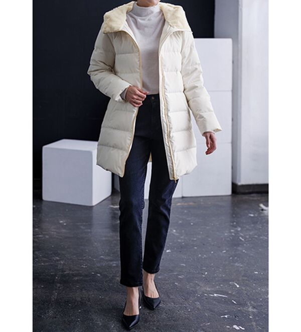 RANAN（ラナン）の「暖かファーフード使いすっきりダウンコート（ダウンコート・ジャケット・ベスト）」｜詳細画像