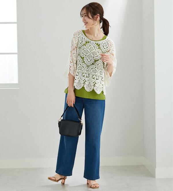 BELLUNA（ベルーナ）の「ヒンヤリ！綿１００％サマ見えタンクトップ（タンクトップ・キャミソール）」｜詳細画像