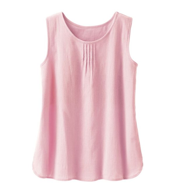 「【４色組】１枚で過ごせる綿１００％楊柳インナー（肌着・インナーウェア）」｜詳細画像