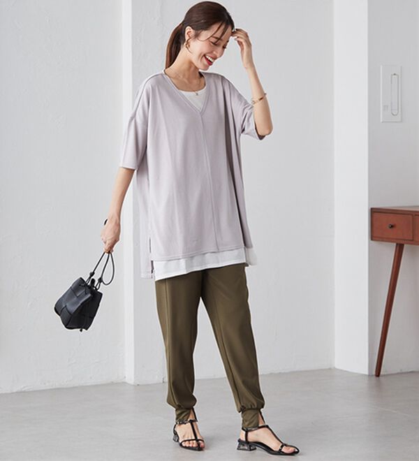 RANAN（ラナン）の「機能付き！裾スリットパンツ（フルレングスパンツ）」｜詳細画像