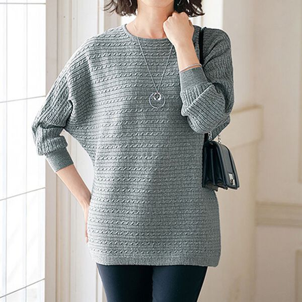 BELLUNA（ベルーナ）の「ラメニット使いドルマンチュニック（チュニック）」｜詳細画像