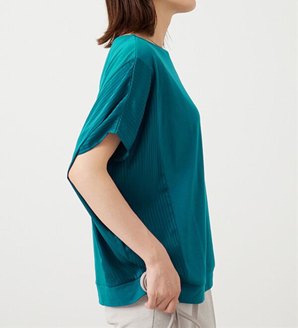 BELLUNA（ベルーナ）の「サイドシャドーストライプ切替チュニック（チュニック）」｜詳細画像