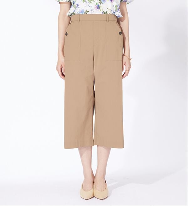 BELLUNA（ベルーナ）の「サラリ綿混ベイカーキュロットパンツ（その他パンツ）」｜詳細画像