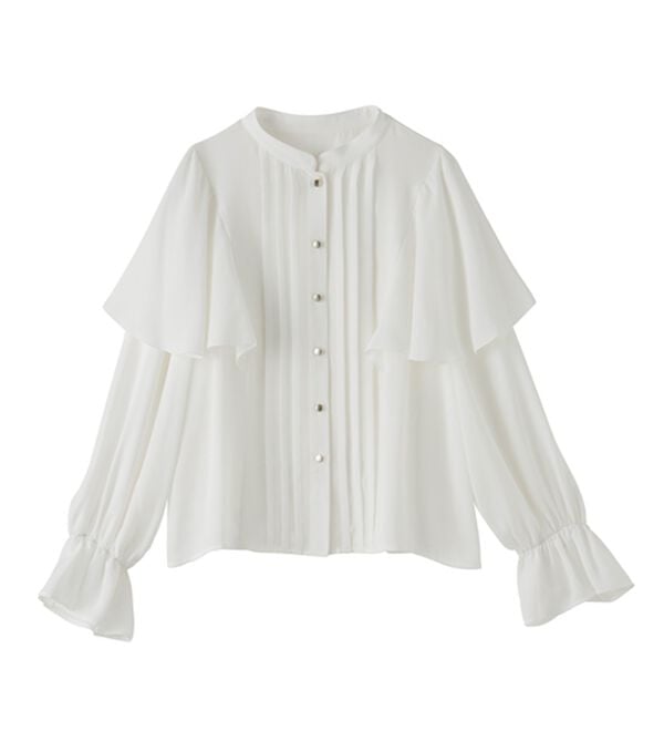 RANAN（ラナン）の「ピンタックフレアー長袖ブラウス（ブラウス）」｜詳細画像