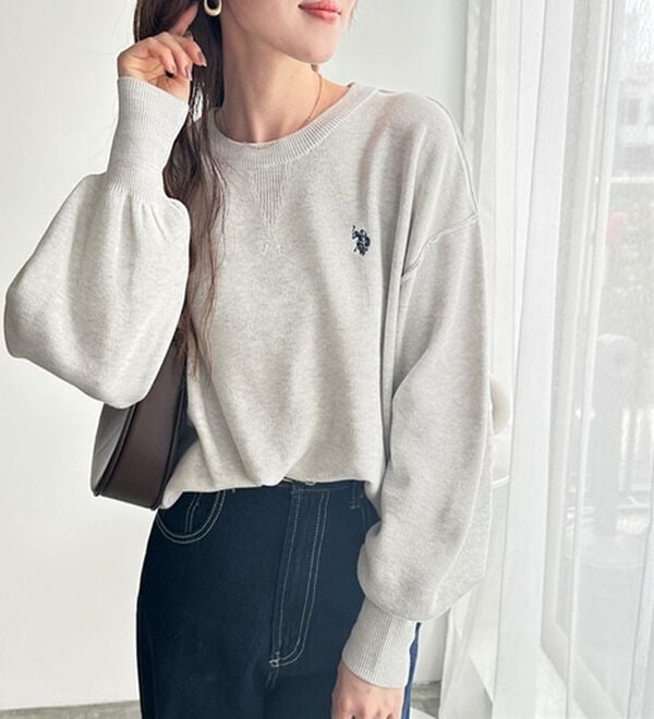 GeeRA（ジーラ）の「【U.S. POLO ASSN.】スウェットライクニット（ニット・セーター）」｜詳細画像