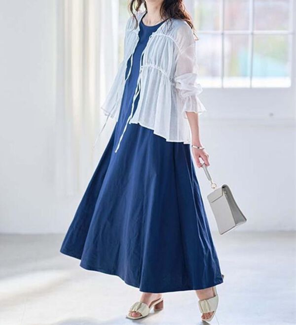 RANAN（ラナン）の「リボンドロストブラウス（ブラウス）」｜詳細画像