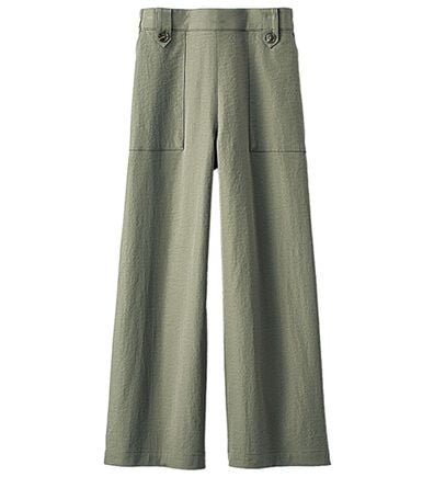 BELLUNA（ベルーナ）の「《快適Ｌａｂ．》サラもち！快適ビンテージ調素材ワイドパンツ（ワイドパンツ・ガウチョ）」