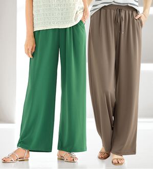 BELLUNA（ベルーナ）の「シャリさら！快適ドロストワイドパンツ（ワイドパンツ・ガウチョ）」｜詳細画像