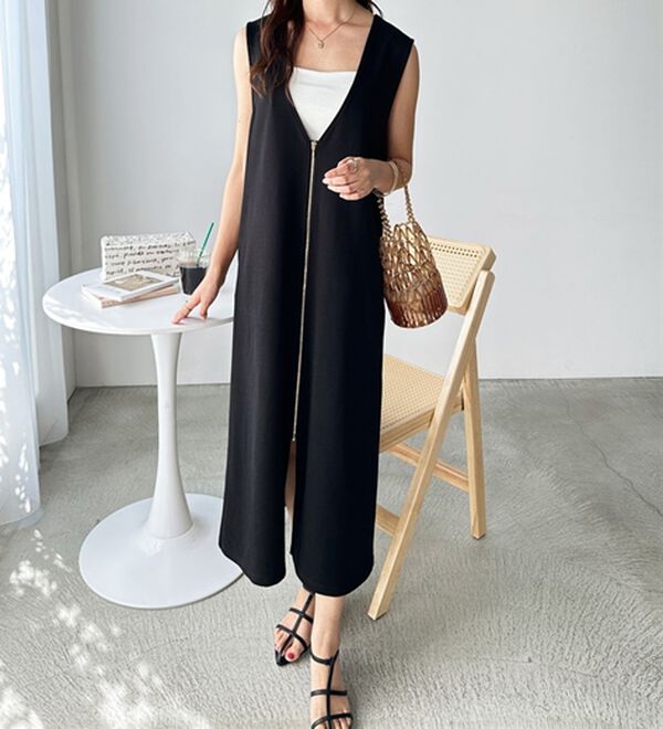 GeeRA（ジーラ）の「３ＷＡＹジップデザインジレワンピース（ジレ）」｜詳細画像