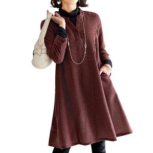 BELLUNA（ベルーナ）の「ウール混ガーゼ素材杢調切替チュニック（チュニック）」｜詳細画像