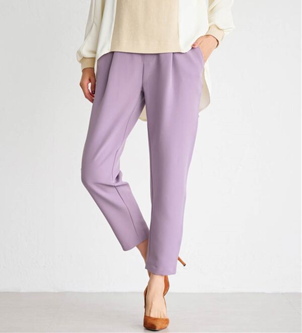 RANAN（ラナン）の「あったか！裏起毛美脚シルエットタックパンツ（フルレングスパンツ）」｜詳細画像