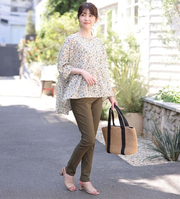 A HAPPY MARILYN（アハッピーマリリン）の「【Ｍ～８Ｌ】【選べる丈】のび～る ストレッチ ツイル 魔法の 美脚レギンスパンツ（スリム・スキニーパンツ）」｜詳細画像