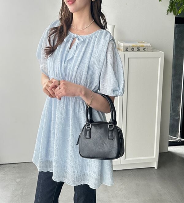 GeeRA（ジーラ）の「前後２ＷＡＹシャーリングチュニック（ブラウス）」｜詳細画像