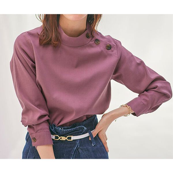 BELLUNA（ベルーナ）の「綿・テンセル（ＴＭ）繊維ストレッチブラウス（ブラウス）」｜詳細画像