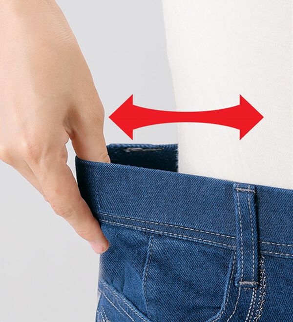 ルフラン（ルフラン）の「【３本組】裏ウール調８ダーツデニムパンツ（フルレングスパンツ）」｜詳細画像