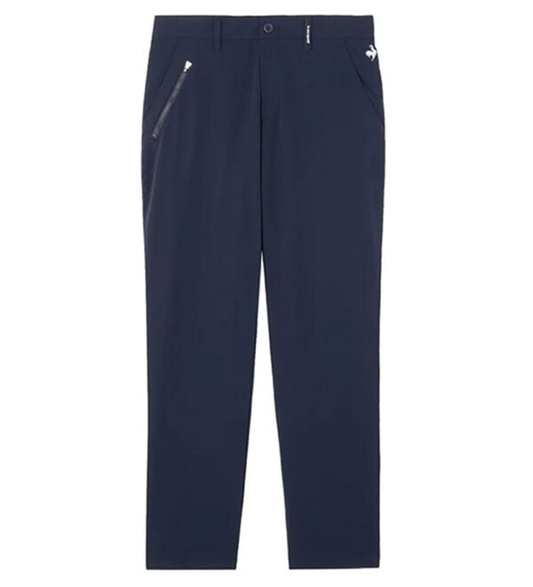 「＜ルコック＞ゴルフ　ミニトライアングル地柄テーパードパンツ（メンズフルレングスパンツ）」｜ネイビー
