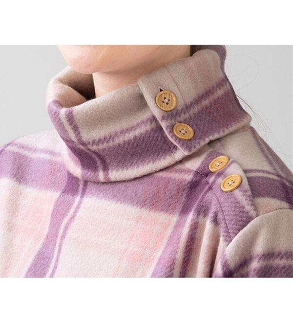 「ソフトでかるぽかフリースパジャマ　ドクターネック（パジャマ・ルームウェア）」｜詳細画像