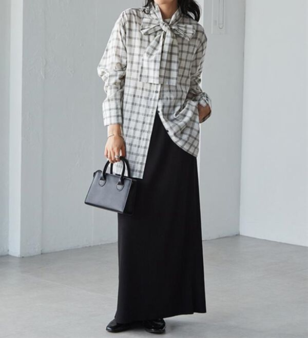 RANAN（ラナン）の「２ｗａｙボウタイチェックシャツ（シャツ）」｜詳細画像