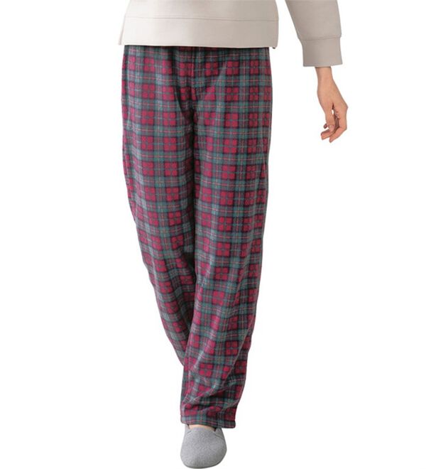 LAVIENNE（ラヴィエンヌ）の「肌側綿１００％あったかフリースボトム（パジャマ・ルームウェア）」｜詳細画像