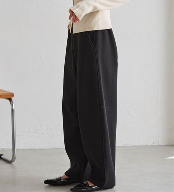 RANAN（ラナン）の「フェイクウールバレルレッグカーブパンツ（フルレングスパンツ）」｜詳細画像