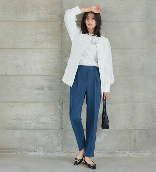 Pierrot（ピエロ）の「【選べる丈】高見えゆるテーパードパンツ（フルレングスパンツ）」｜詳細画像