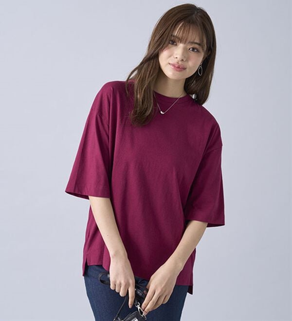 BELLUNA（ベルーナ）の「ひんやリッチコットン大人のゆったりプルオーバー（カットソー）」｜詳細画像