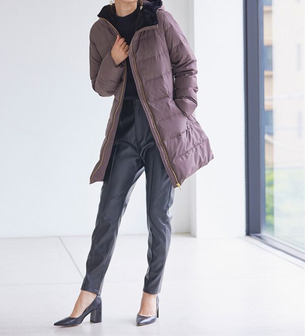 RANAN（ラナン）の「暖かファーフード使いすっきりダウンコート（ダウンコート・ジャケット・ベスト）」｜詳細画像