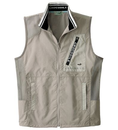 「＜クロコダイル＞エアースルー多機能ベスト（メンズベスト）」