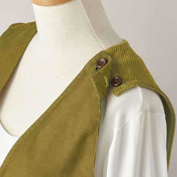 BELLUNA（ベルーナ）の「綿１００％コーデュロイ素材切替ジャンパードレス（チュニック）」｜詳細画像