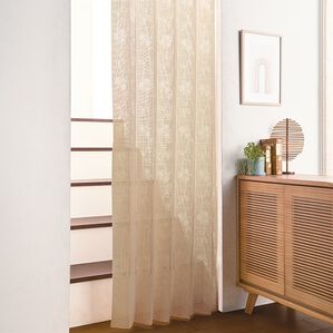 「日本製テイジン糸使用　断熱アコーディオンカーテン（のれん・間仕切り・カーテン関連品）」｜ベージュ