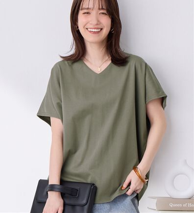 Viola e Viola（ヴィオラ エ ヴィオラ）の「ひんやり！美人シルエット叶えるドルマントップス（カットソー）」