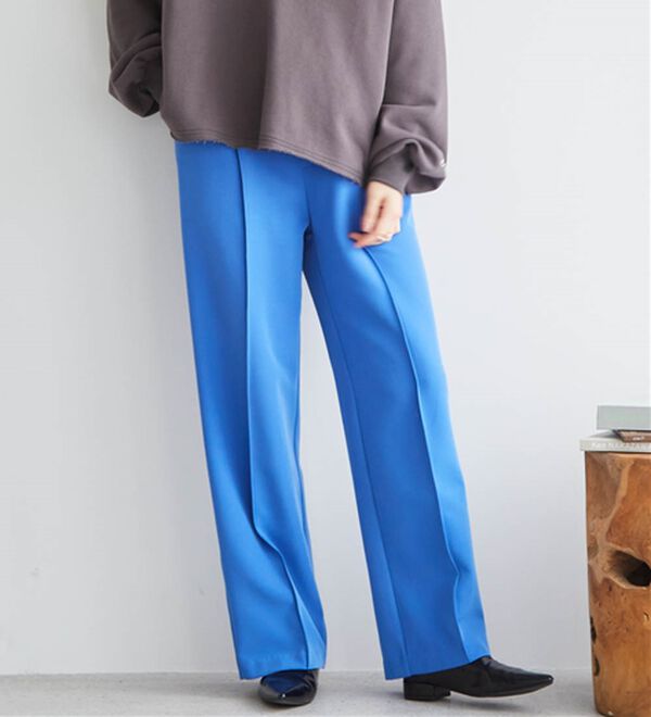 RANAN（ラナン）の「裏起毛美脚シルエットピンタックワイドパンツ（フルレングスパンツ）」｜詳細画像