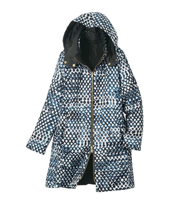 VINNO（ヴィノ）の「ＴＨＩＮＤＯＷＮ（Ｒ）はっ水リバーシブルコート（ロングコート）」｜詳細画像