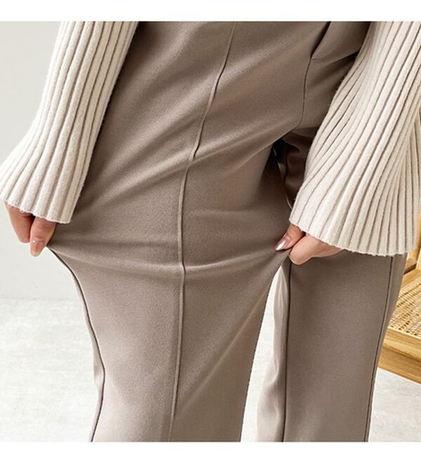 GeeRA（ジーラ）の「楽ちん！ストレッチスリットスラックスパンツ（フルレングスパンツ）」｜詳細画像