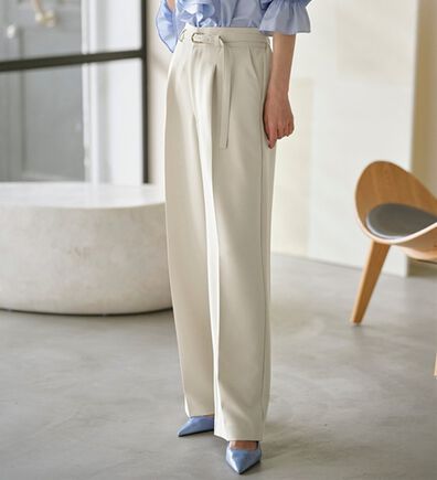 RANAN（ラナン）の「洗える！ベルト付ワイドパンツ（ワイドパンツ・ガウチョ）」