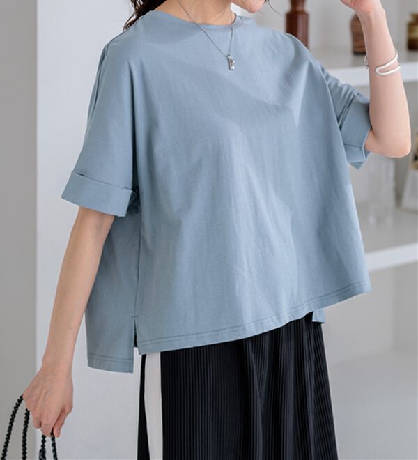 BELLUNA（ベルーナ）の「ヒンヤリ実感！大人顔サマ見えゆったりＴシャツ（Tシャツ）」｜詳細画像