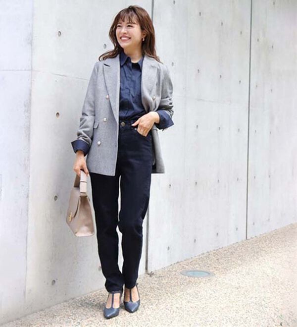 Pierrot（ピエロ）の「【Ｍ～３Ｌ】ストレッチスリムテーパードデニムパンツ（フルレングスパンツ）」｜詳細画像