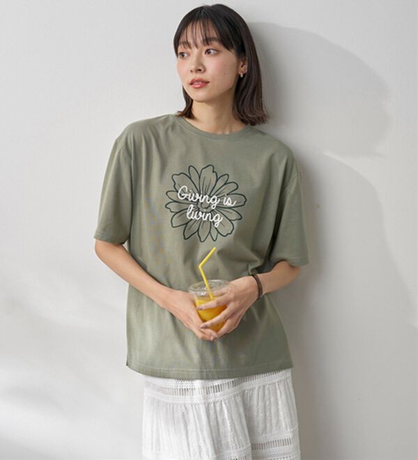 BELLUNA（ベルーナ）の「汗ジミ対策！よれない大人のプリントＴシャツ（Tシャツ）」｜詳細画像